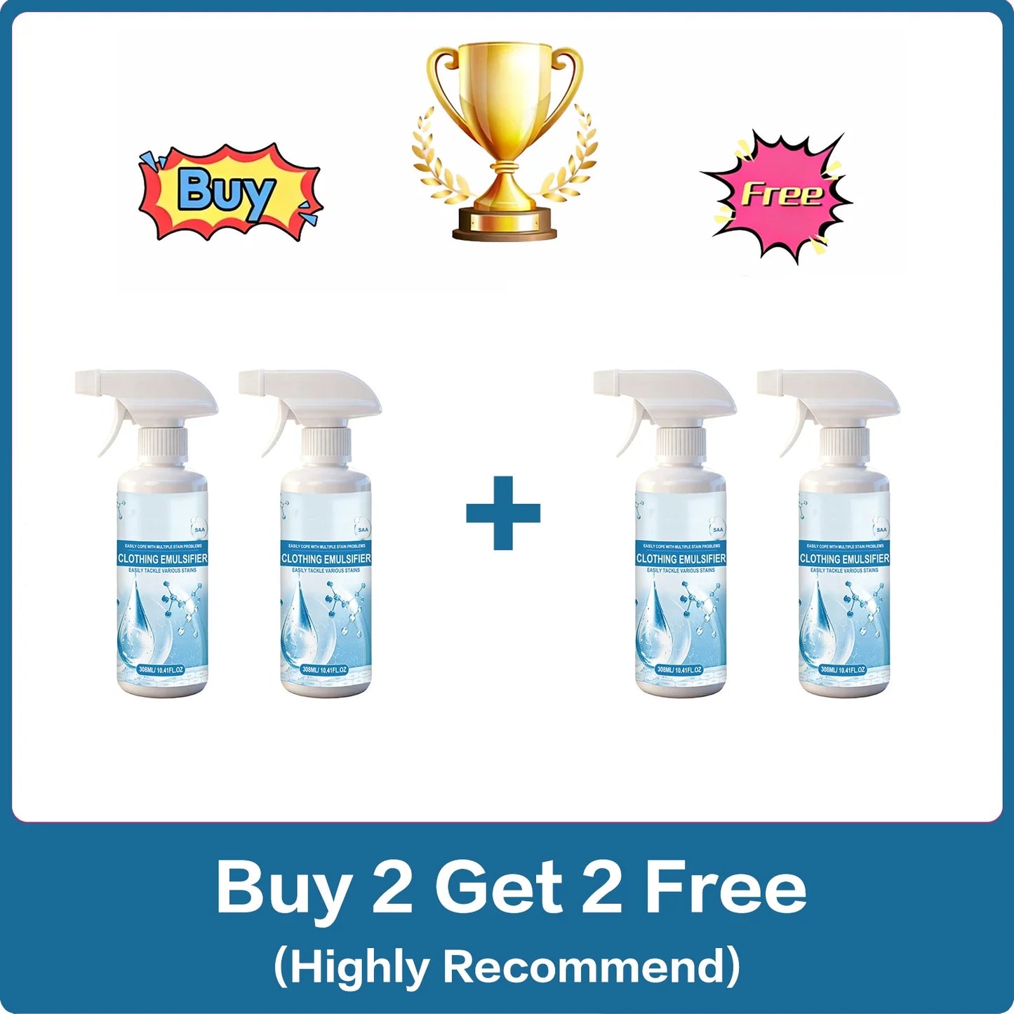 Clothes Stain Remover Spray 308ml – Fabric-Safe Laundry Cleaner