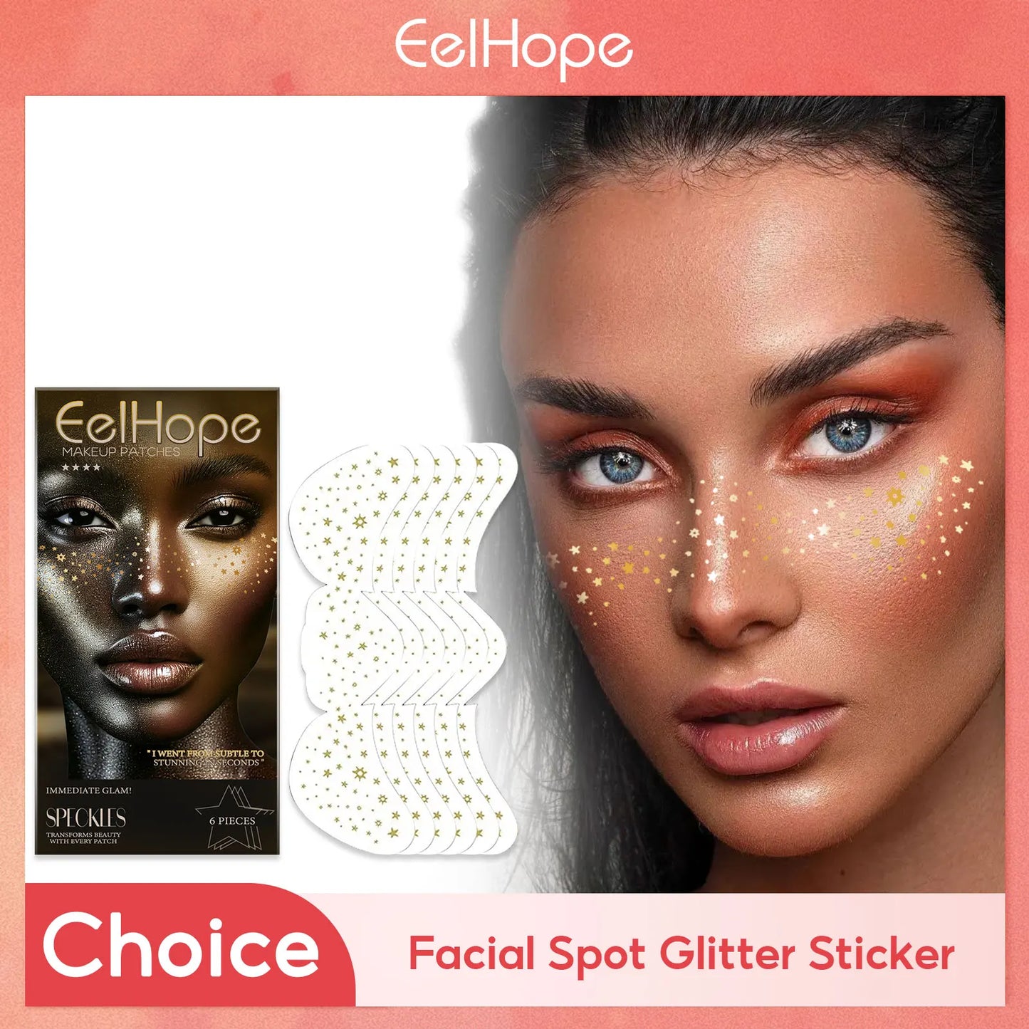 Glitter Fake Freckle Temporary Face Tattoo Stickers | DIY Makeup
