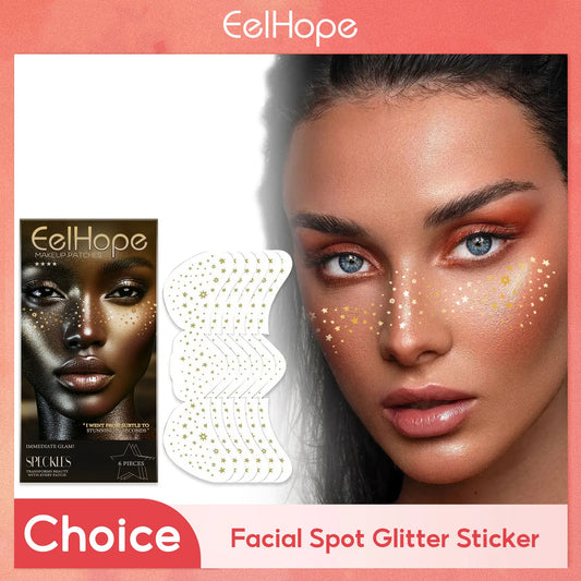 Glitter Fake Freckle Temporary Face Tattoo Stickers | DIY Makeup Face Tattoo Sticker Oasis Select