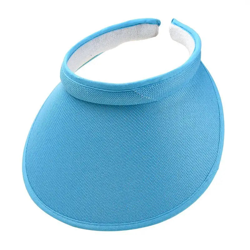 Women's Straw Sun Visor Hat – UV Protection Adjustable Beach Cap