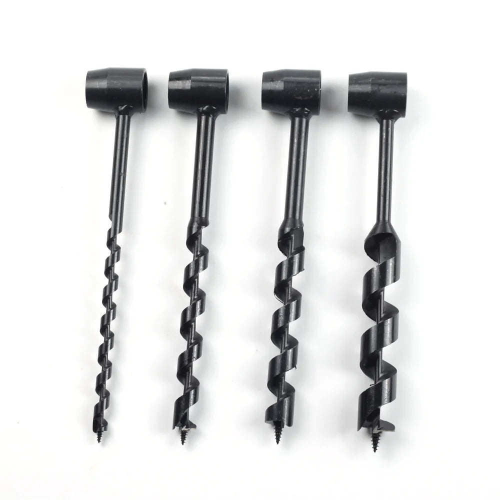 Manual Hand Auger Drill – Carbon Steel Bushcraft Wood Boring Tool Peaceful Pleasures Health and Wellness
