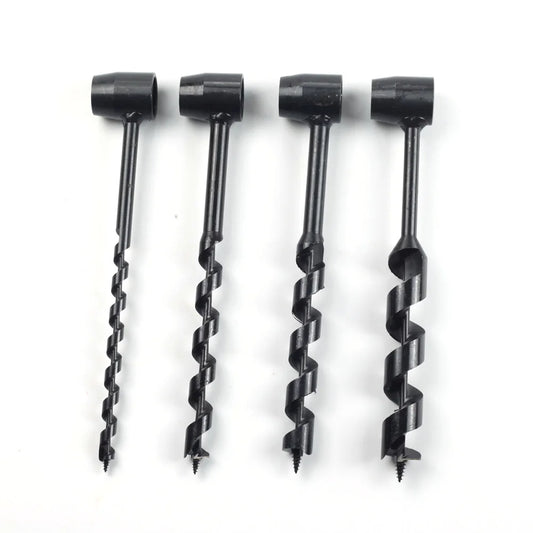 Manual Hand Auger Drill – Carbon Steel Bushcraft Wood Boring Tool Peaceful Pleasures Health and Wellness