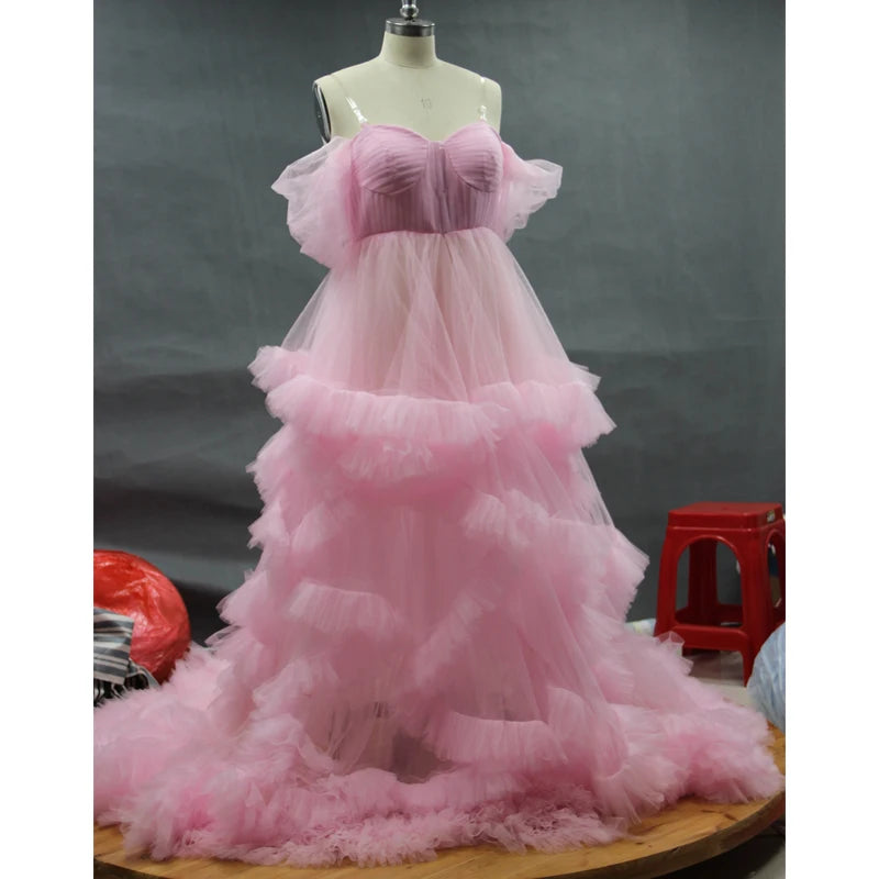 Pretty Fluffy Tulle Maternity Dresses vestidos para embarazadas Photographie de vêtements de maternité baby shower Peaceful Pleasures Health and Wellness