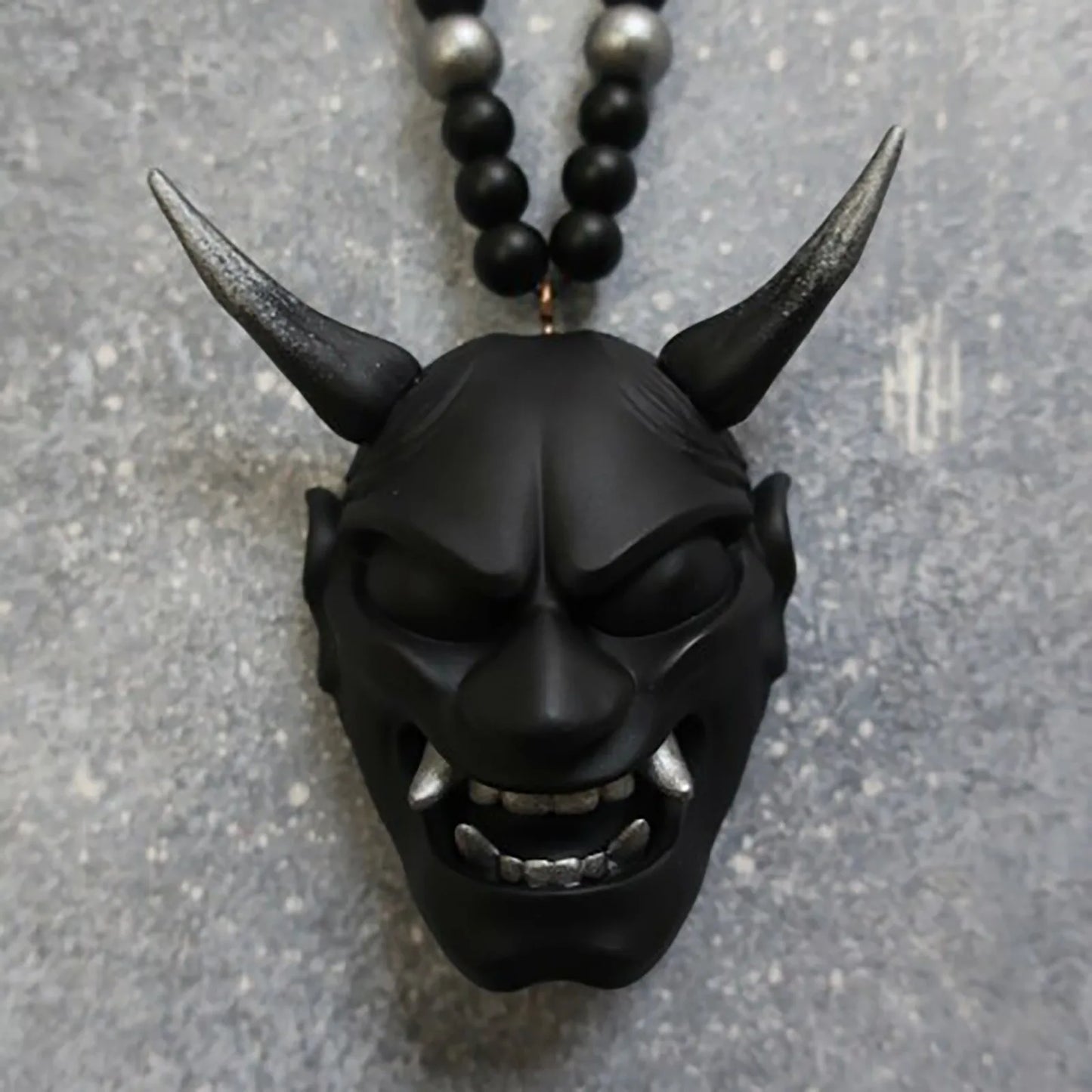 Japanese Oni Hannya Mask Car Mirror Charm Pendant | Resin