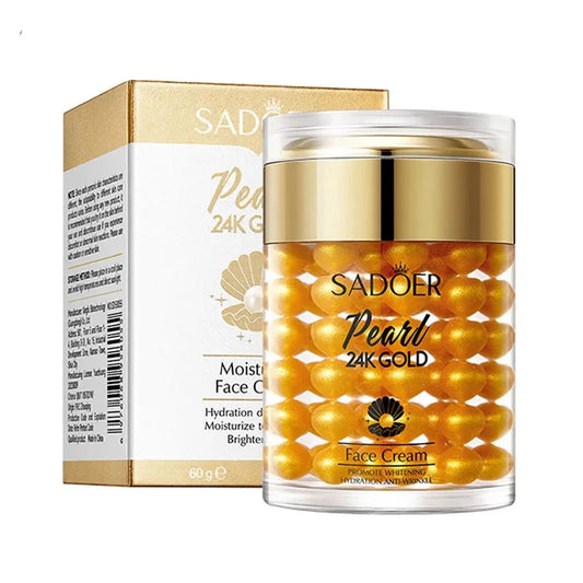SADOER 24K Gold Pearl Collagen Face Cream – Firm & Brighten Collagen Face Cream Peaceful Pleasures Health and Wellness Default Title
