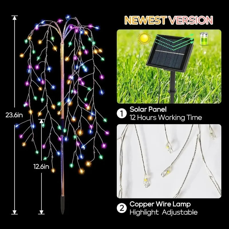 Solar Fireworks Dandelion LED Garden Lights – Outdoor Decor