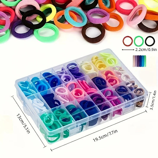 280colorful headband boxes, 24 colors, high-elasticity candy-colored seamless towel ribbons, suitable for daily wear, comes with Peaceful Pleasures Health and Wellness 280pc Size fits all