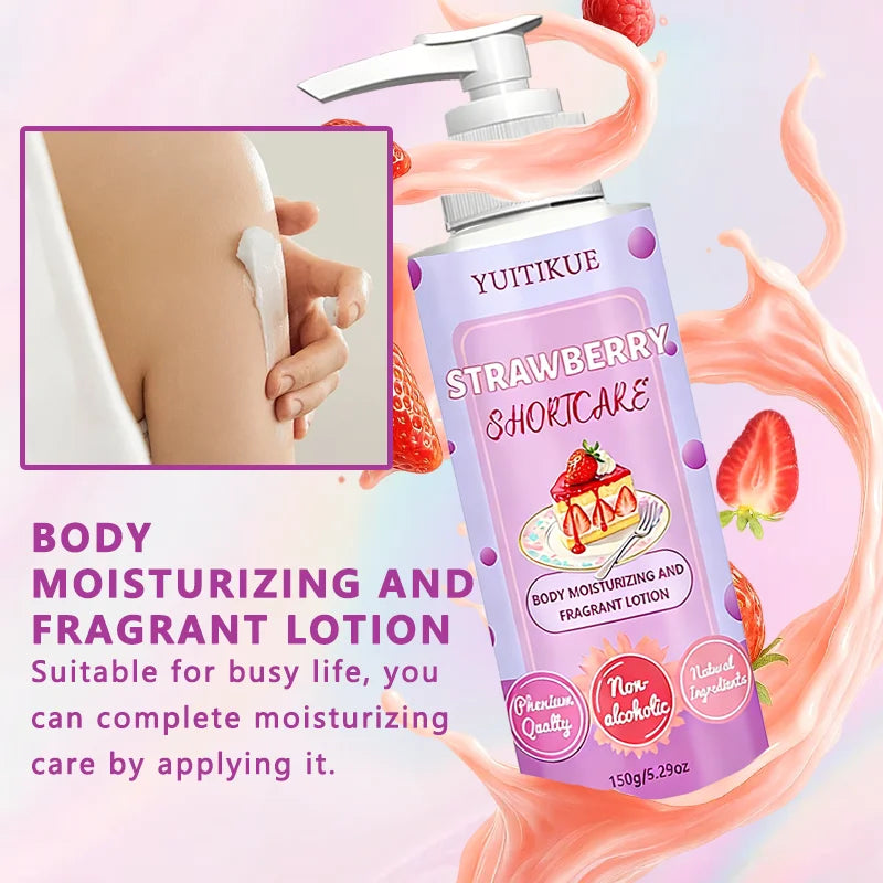 YUITIKUE Strawberry Body Lotion – Hydrating & Moisturizing Cream Body Lotion Cream Peaceful Pleasures Health and Wellness