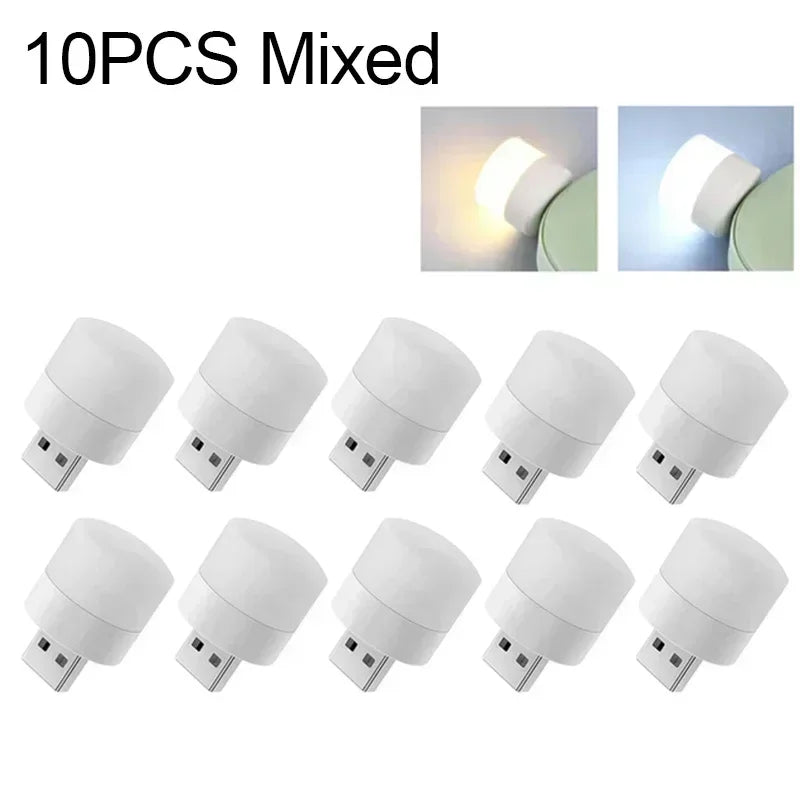 Mini USB LED Night Light – Plug-In Portable Lamp for Reading