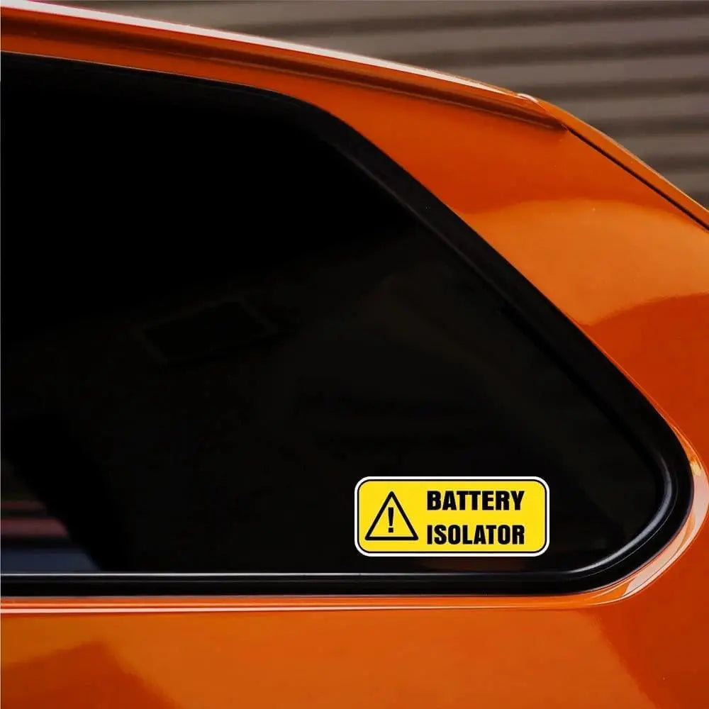 2pcs 130mm x 54mm Battery Isolator Self-Adhesive Vinyl Sticker for Car, Vehicle, RV & Boat Peaceful Pleasures Health and Wellness