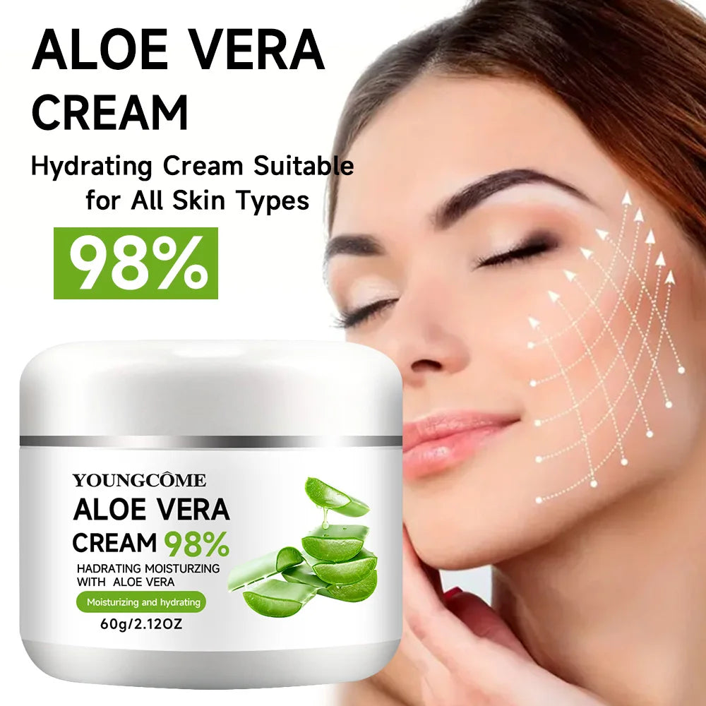 YOUNGCOME 98% Aloe Vera Face Cream – Anti-Aging Moisturiser Aloe Vera Face Cream Peaceful Pleasures Health and Wellness