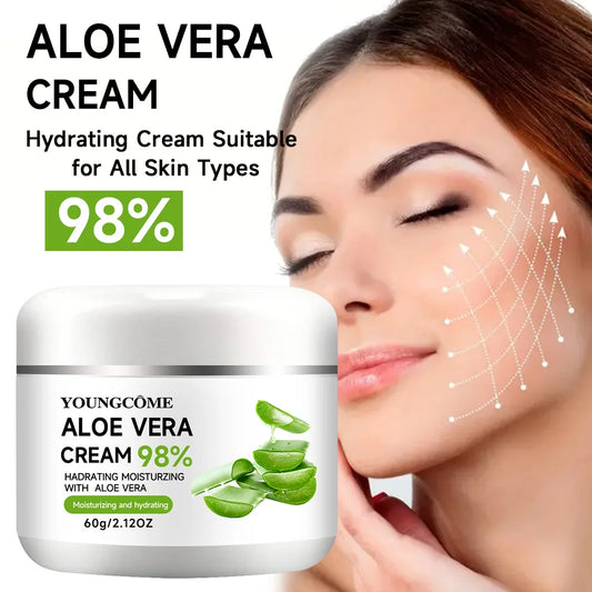 YOUNGCOME 98% Aloe Vera Face Cream – Anti-Aging Moisturiser Aloe Vera Face Cream Peaceful Pleasures Health and Wellness