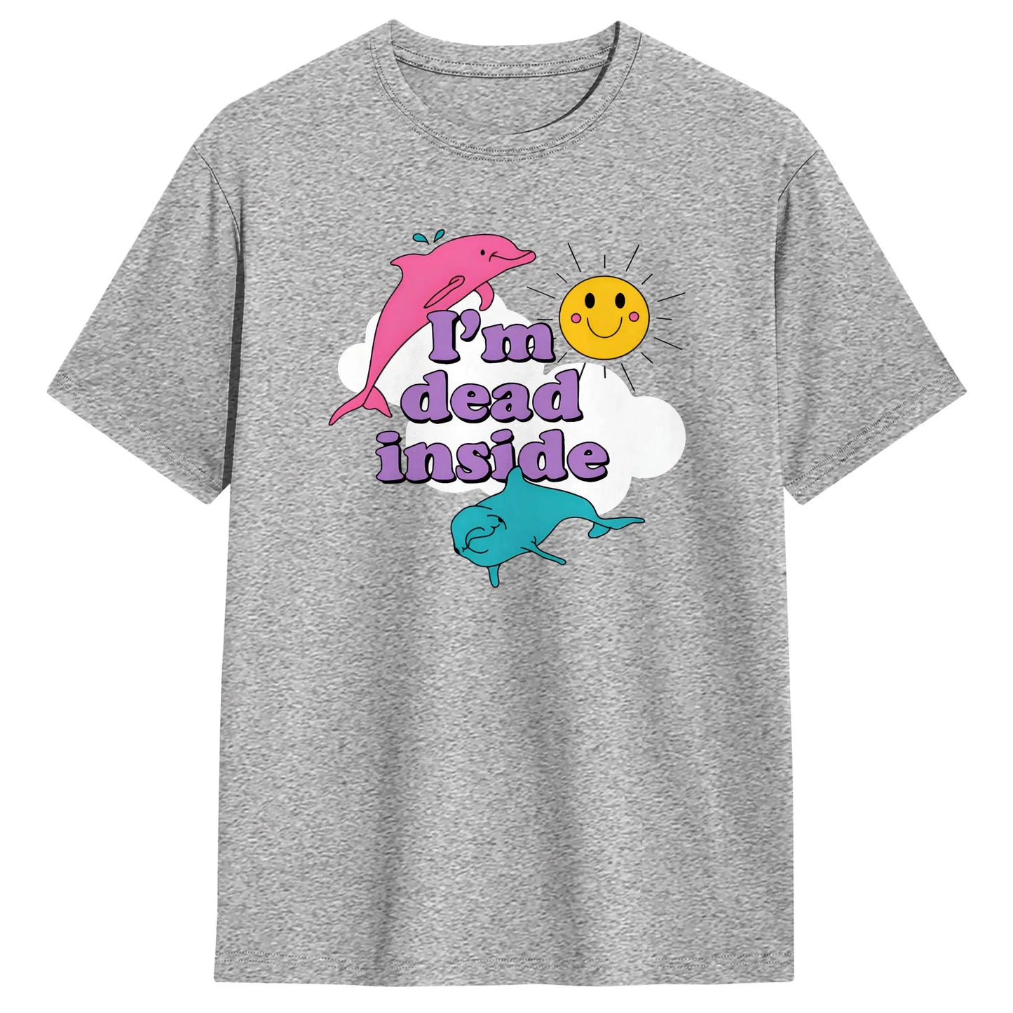 "I'm Dead Inside" Funny Oversized Cotton T-Shirt | Y2K Tee