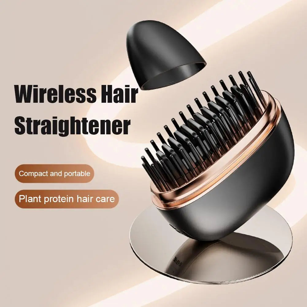 Cordless 2-in-1 Hair Straightener Brush | Wireless Styler Cordless Hair Styler Peaceful Pleasures Health and Wellness