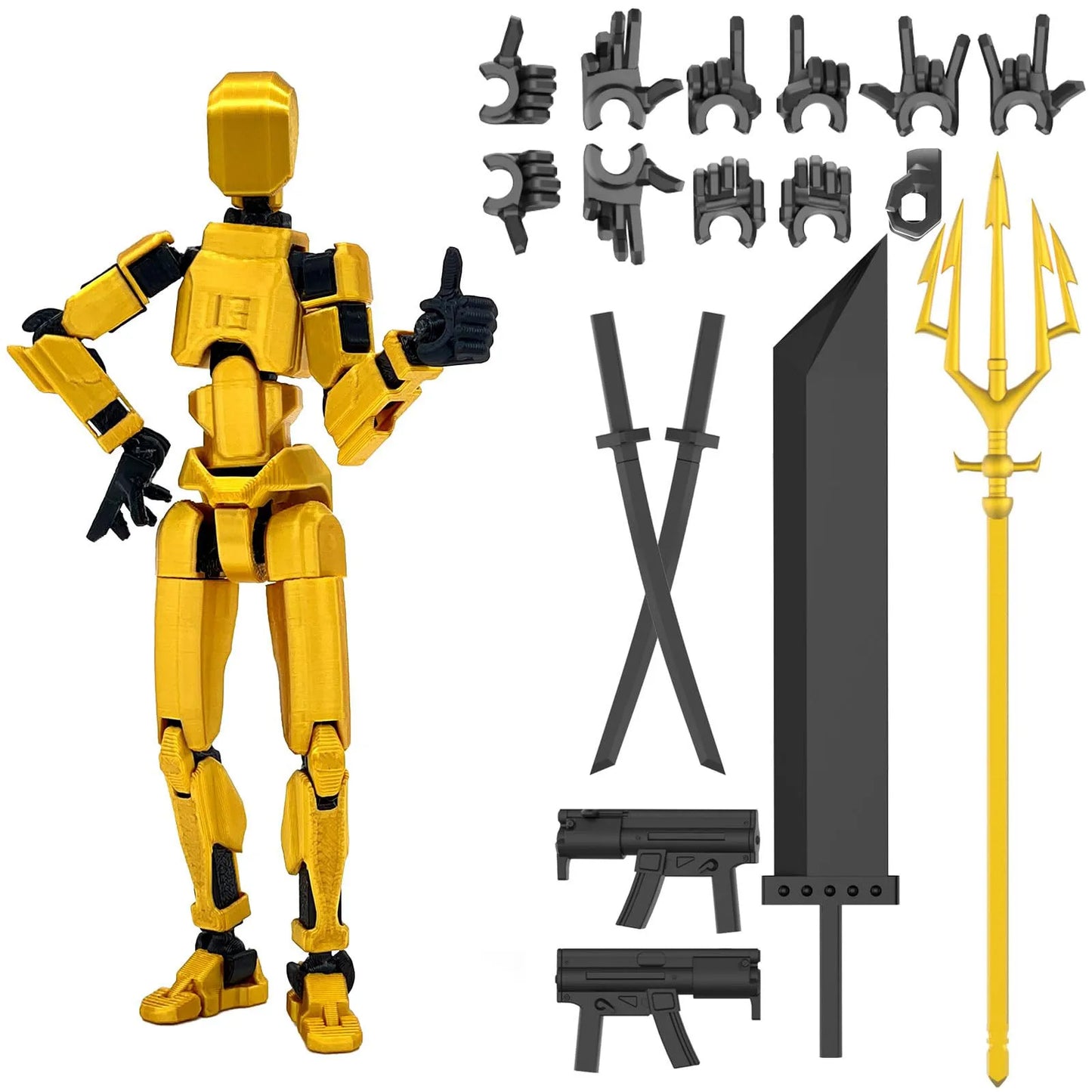 Lucky 13 3D Printed Movable Robot Action Figure & DIY Mannequin