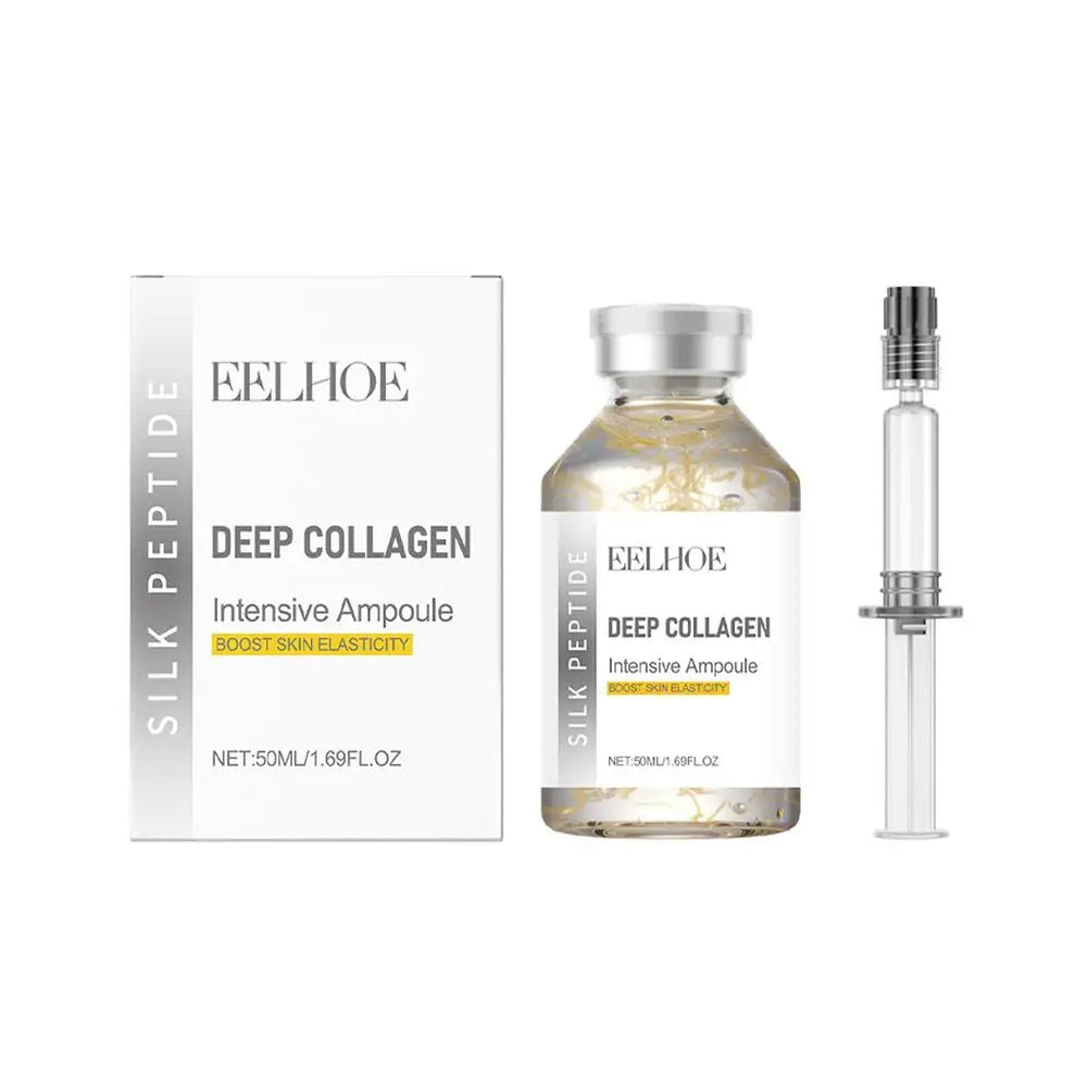 Silk Peptide Collagen Facial Ampoule Hydrating Essence Lightweight Skin Care Serum Peaceful Pleasures Health and Wellness 1pcs