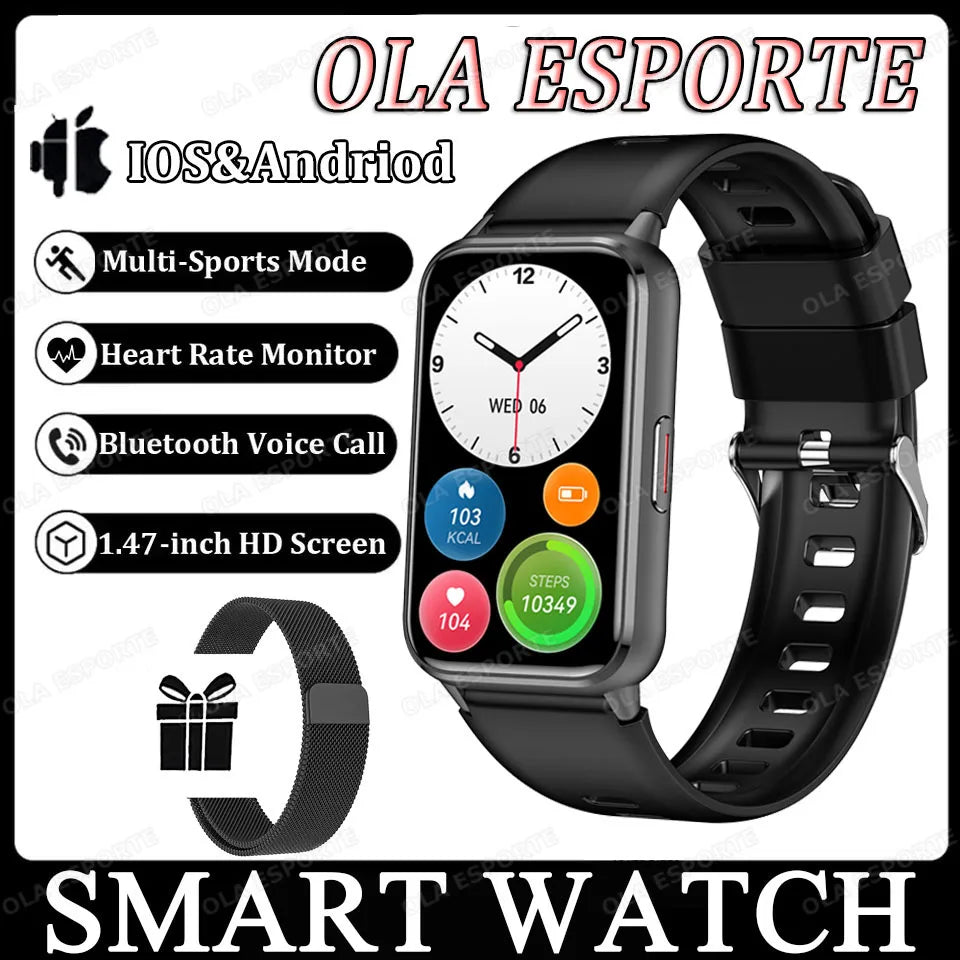 Ola Esporte Sports Smart Watch AMOLED NFC Bluetooth Call