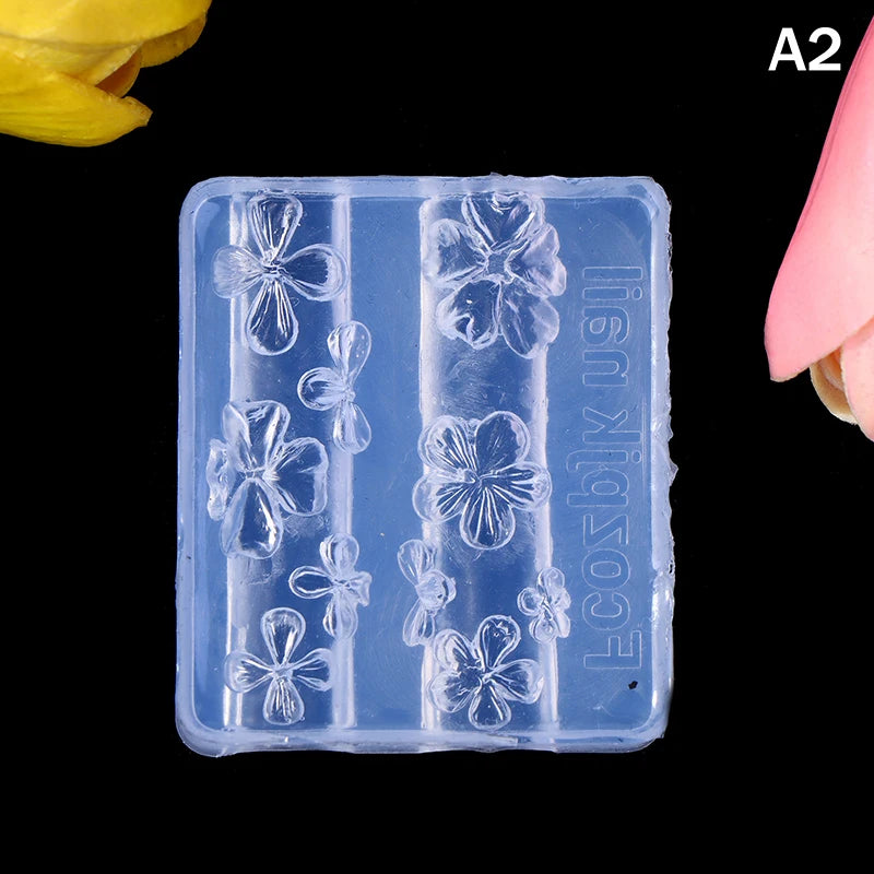 Nail Mold Silicone Nail Art Decorations DIY Flower Tulip Design Nail Art Template Stereoscopic Manicure Tools Peaceful Pleasures Health and Wellness A2