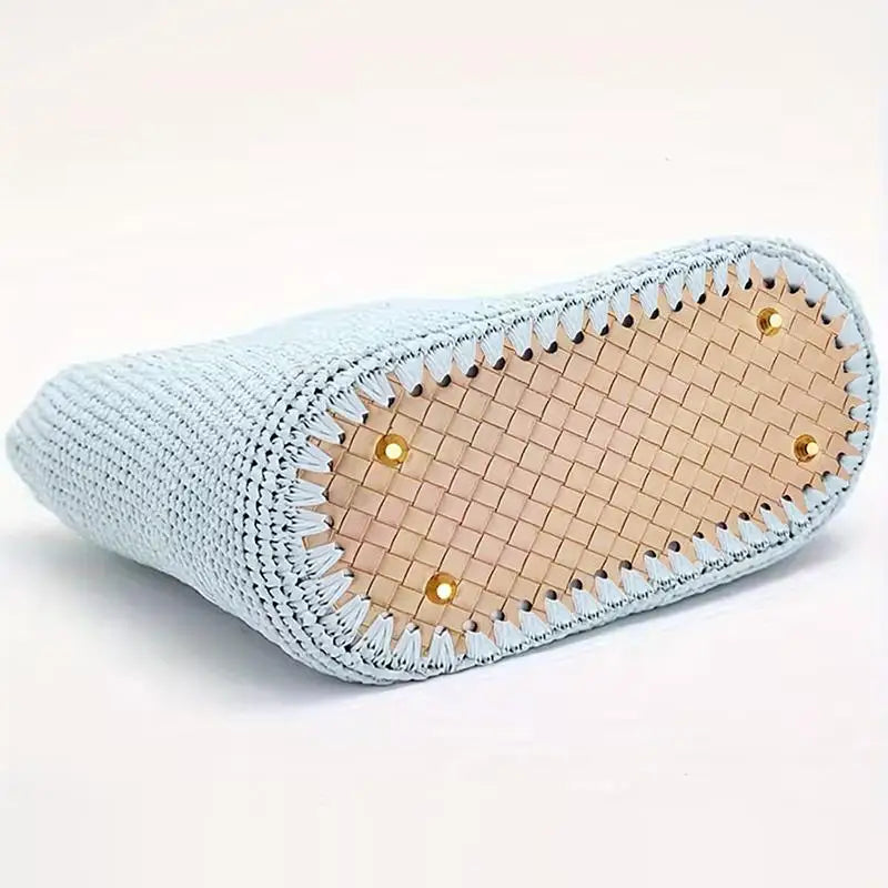 PU Leather Bag Base 22x10cm | DIY Crochet Purse Bottom
