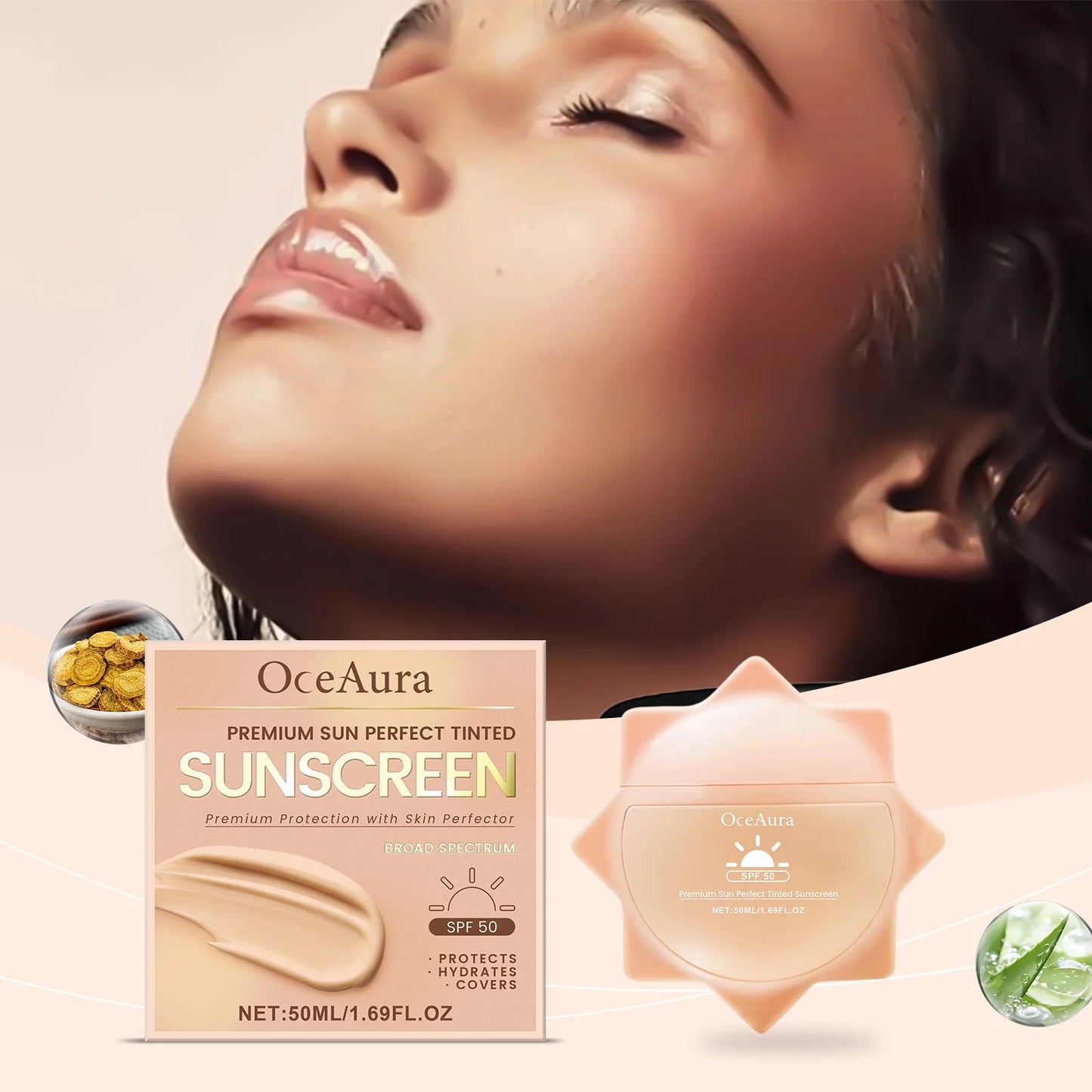 Sunscreen For Face Whole Body SPF 50+ UV Resistant Skin Protection Anti Sunburn Oil Control Moisturizing Sun Isolation Cream Peaceful Pleasures Health and Wellness