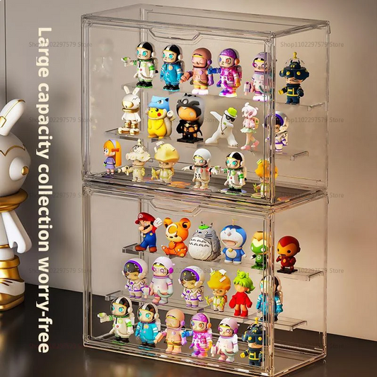 1pc Three Layer Acrylic Display Rack Transparent Ladder for Anime Car Model Blind Box Jewelry Storage and Organization Peaceful Pleasures Health and Wellness