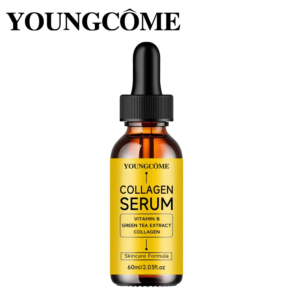 Collagen Face Serum with Vitamin B & Green Tea Extract: Hydrating Facial Care for Daily Moisturization Skin Barrier Support Peaceful Pleasures Health and Wellness