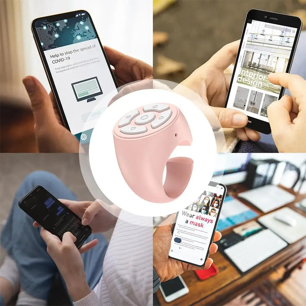Bluetooth Ring Remote – Wireless Selfie Shutter & Page Turner