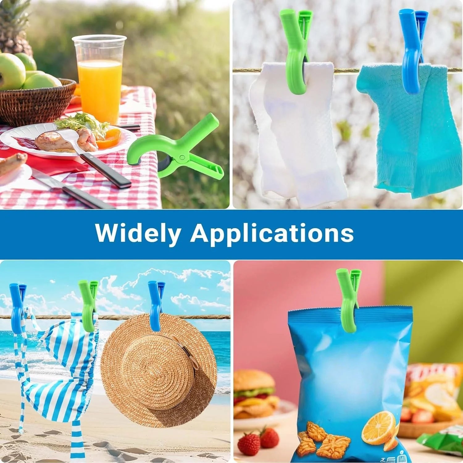 Heavy-Duty Beach Towel Clips for Pool & Cruise Chairs (4/8 Pcs) Beach Chair Clips Peaceful Pleasures Health and Wellness