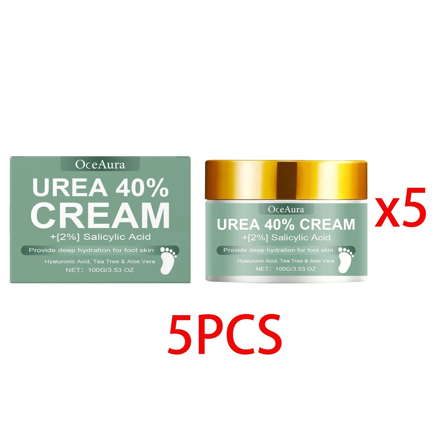 OceAura Urea 40% Foot Cream – Hydrating Heel & Skin Care