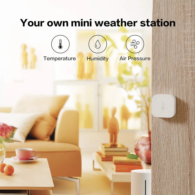 Aqara Temperature Humidity Sensor Smart Air Pressure Sensor Smart Control Zigbee Wireless Smart Home For Xiaomi Mijia Homekit Peaceful Pleasures Health and Wellness