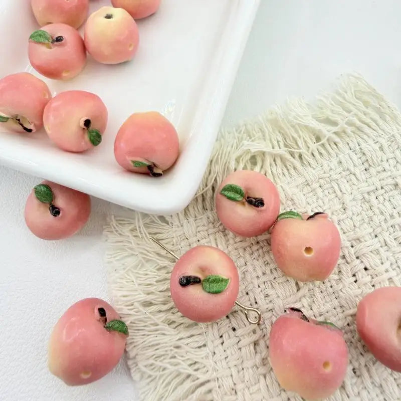 5-Pack 3D Resin Fruit Charms for DIY Jewelry Bracelets