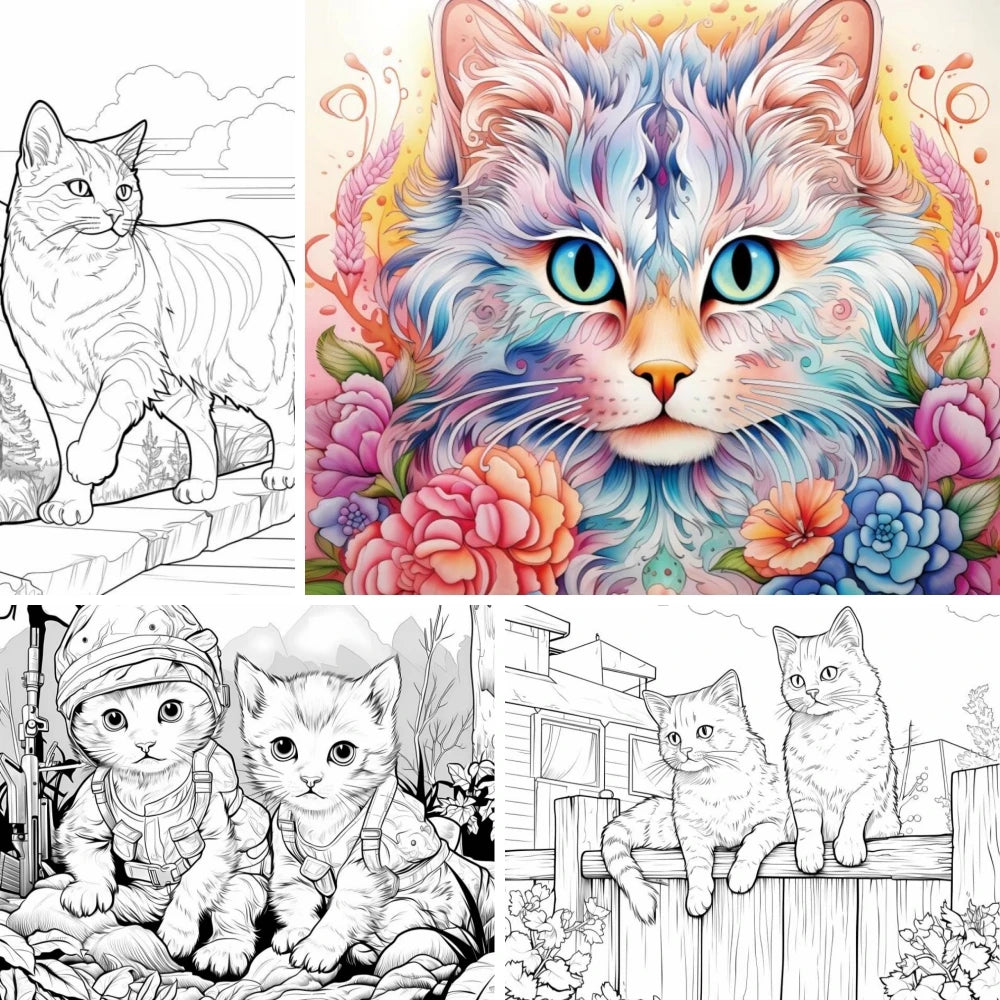 Single 22-Page Art Coloring Book Adults Kids Birthday Party Idea