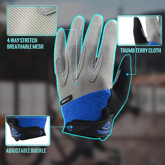 One Pair Unisex Full Finger Outdoor Sports Cycling Gloves Touch Screen Compatible,Anti-slip,Waterproof,Windproof Glove Peaceful Pleasures Health and Wellness