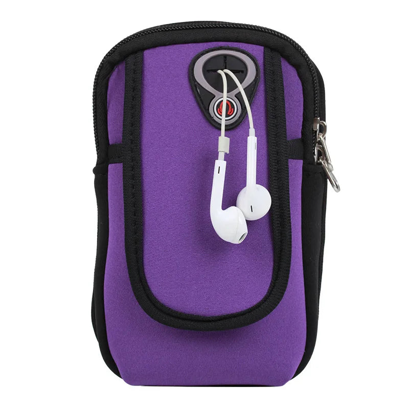 Sports Bag For Mobile Phone Armband For Jogging Iphone 15 Pro Max Case Sleeve Bags Running Accessories Comfortable Waterproof Peaceful Pleasures Health and Wellness Purple(6 inch)