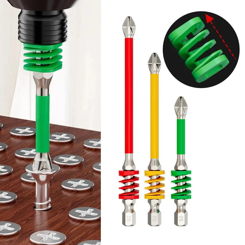 Rainbow Spring Screwdriver Bit 65mm/90mm/110mm Strong Magnetic Anti-Slip Cross Phillips Head for Electric Drill Screwdrivers Peaceful Pleasures Health and Wellness