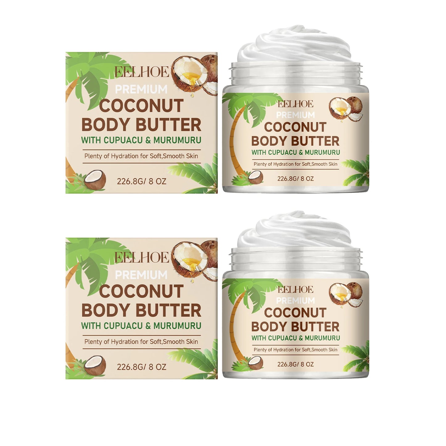Coconut Moisturizing Body Lotion Soothing Skin Improving Skin Elasticity Reducing Dryness Long-Lasting Hydration Body Care Cream Peaceful Pleasures Health and Wellness BUY 1 GET 1 FREE