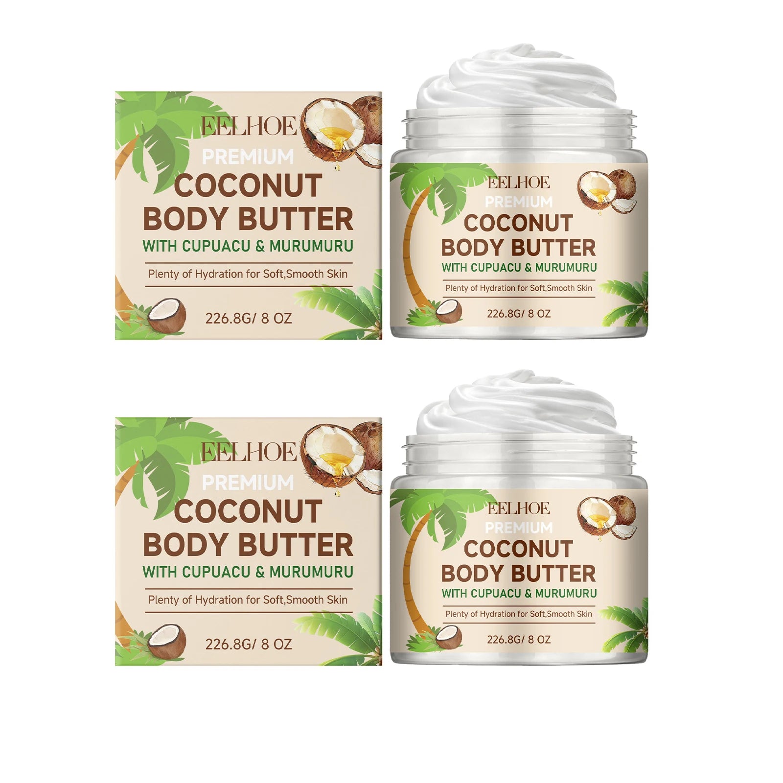 Coconut Moisturizing Body Lotion Soothing Skin Improving Skin Elasticity Reducing Dryness Long-Lasting Hydration Body Care Cream Peaceful Pleasures Health and Wellness BUY 1 GET 1 FREE