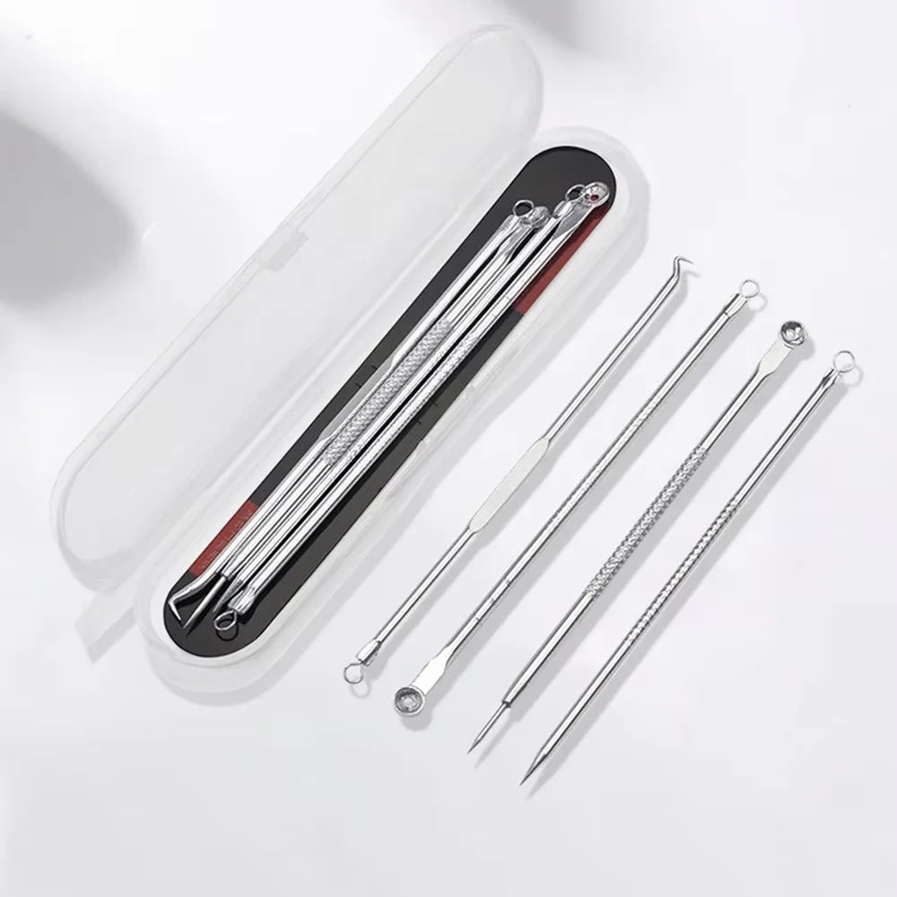 Multifunctional Blackhead Removal Kit Including Acne Needle Facial Pore Cleanser Dark Spot Cleaning Skin Care Tool 4 Piece Set Peaceful Pleasures Health and Wellness