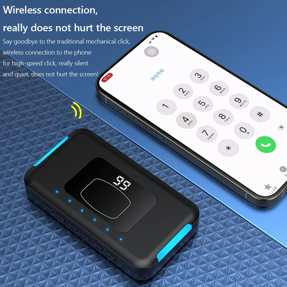 Auto Physical Screen Tapper Bluetooth-Compatible 199 Gear Adjust Auto Tapper Mute for All Smart Phone for Live Stream Play Game Peaceful Pleasures Health and Wellness