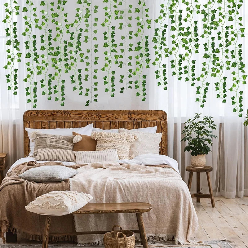 Artificial Ivy Vine Garland Silk Leaf Hanging Decor 2–10M