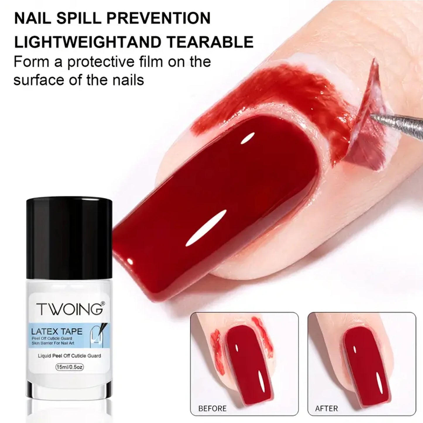 Nail Polish Gel Remover Set,2-5 Minutes Quick Remover Polish,With Gel Nail Polish Remover ,Nail Latex Tape,For Nail Salon Care Peaceful Pleasures Health and Wellness