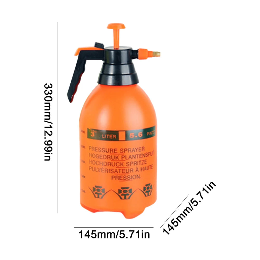 3L Manual Pump Bottle Portable Hand Operated Pressure Spray Bottle Handheld Garden Pump Sprayer Spray Weed Killer/Chemical Water Peaceful Pleasures Health and Wellness