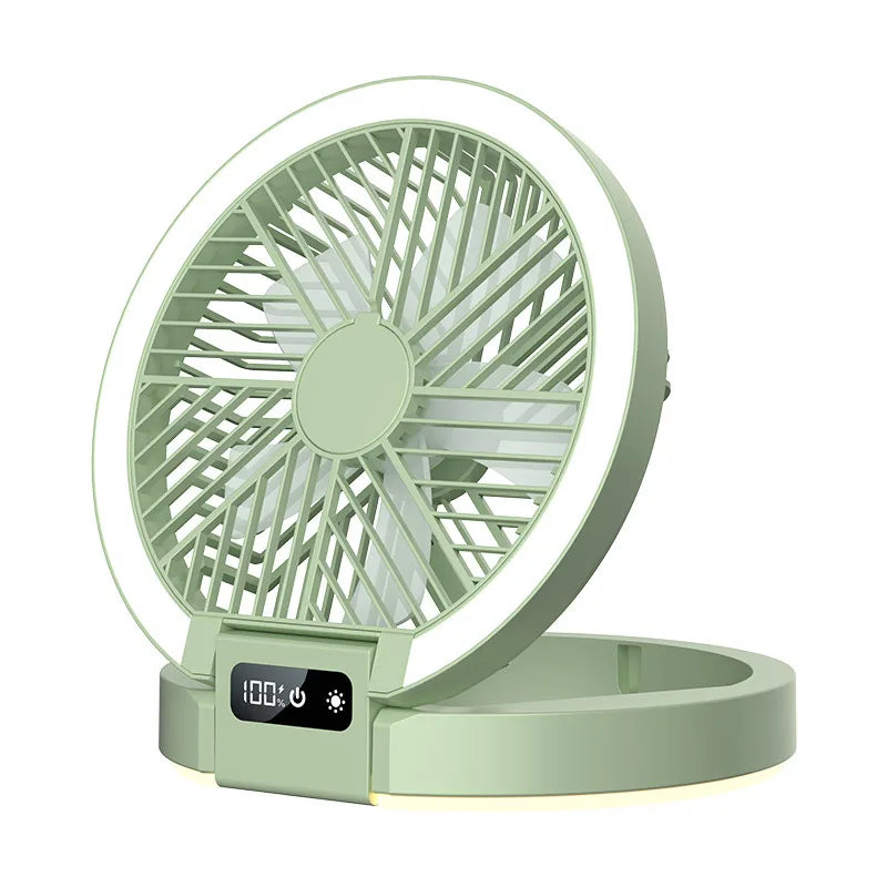 5-in-1 USB Rechargeable Mini Fan – Night Light & Aromatherapy