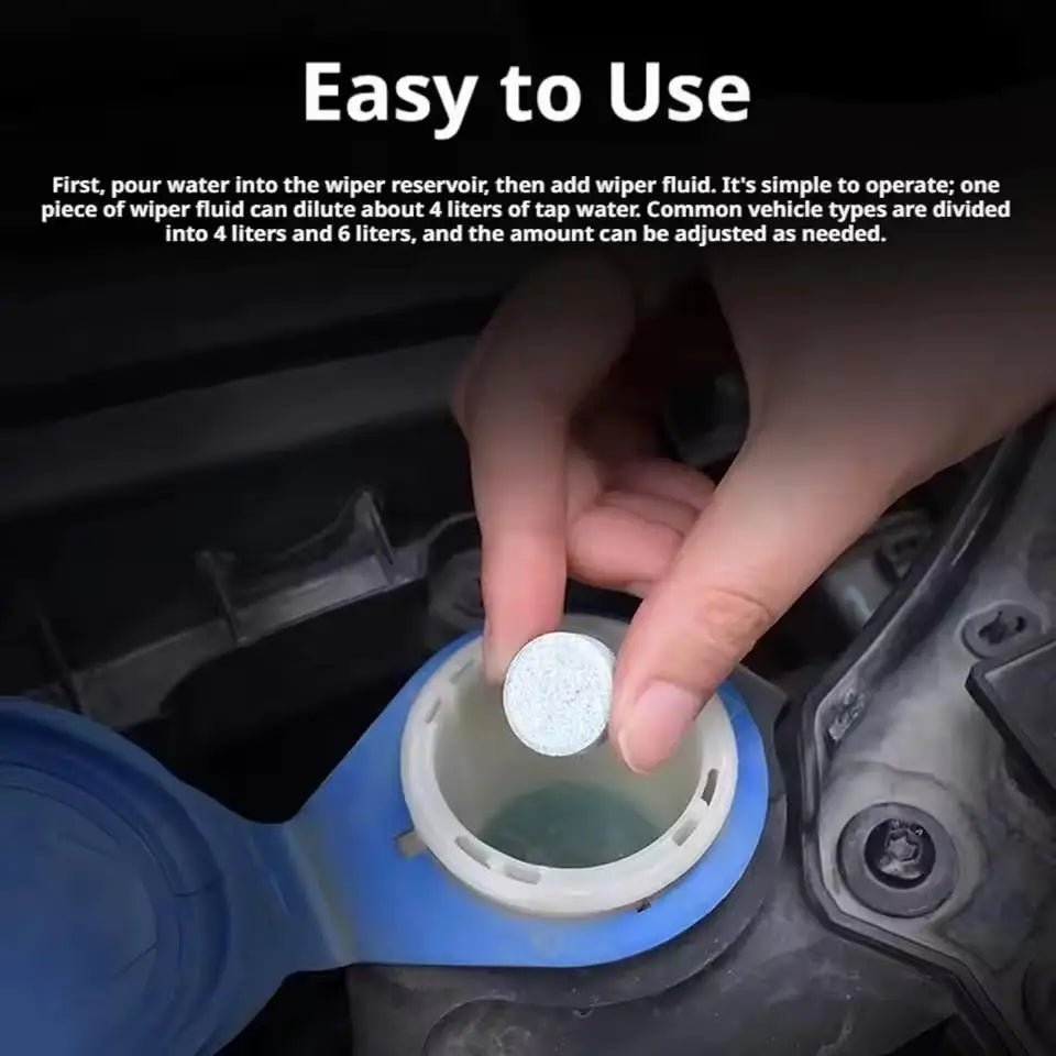 Car Windshield Washer Fluid Tablets,Solid Cleaner Concentrated Glass Water solid effervescent tablets Auto Windshield Cleaner Peaceful Pleasures Health and Wellness
