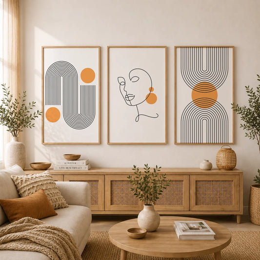 Abstract Woman Geometric Line Art Canvas Print | Modern Wall Decor Canvas Wall Art Print Peaceful Pleasures Health and Wellness