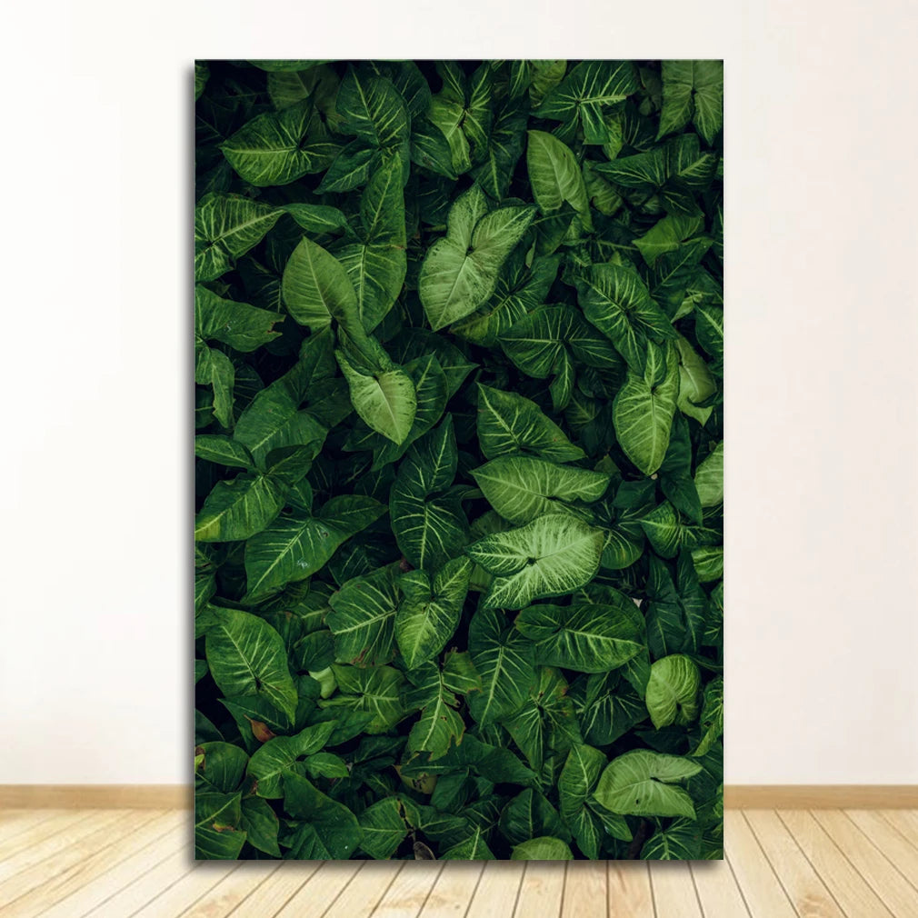 Nordic Forest Fog Mountain Canvas Wall Art | Unframed Print