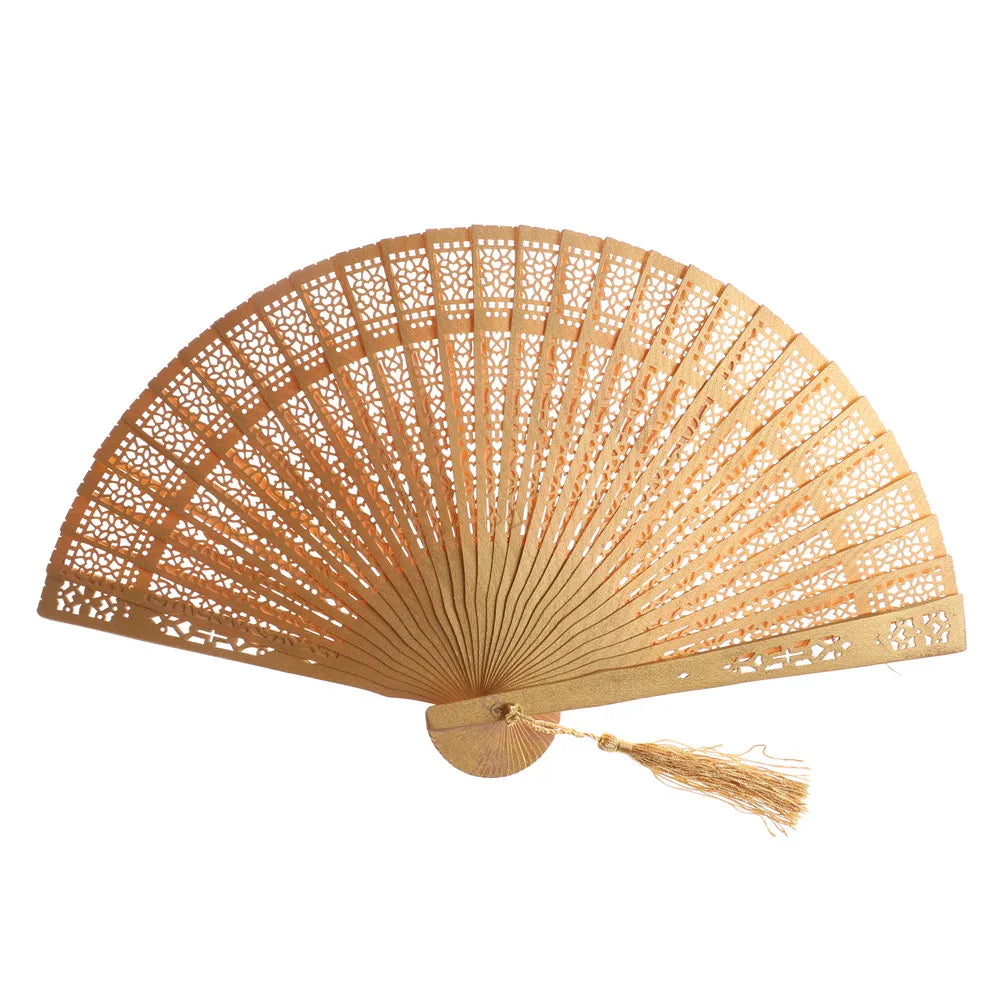 Chinese Bamboo Folding Hand Fan – Wood Pocket Fan for Wedding