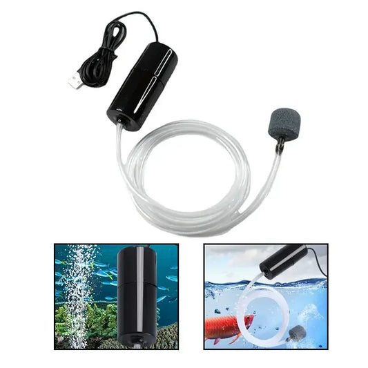 USB Mini Aquarium Air Pump – Silent Aerator for Small Fish Tanks Aquarium Air Pump Peaceful Pleasures Health and Wellness