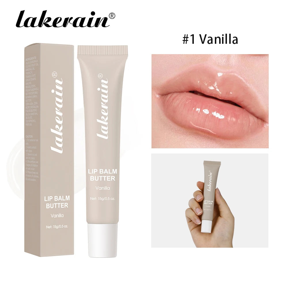 Butter Lip Balm Moisturizing Lip Gloss Oil Long Lasting Nourishes Smoothing Deep Hydration Daily Care Butter Lip Balm Makeup Peaceful Pleasures Health and Wellness Vanilla