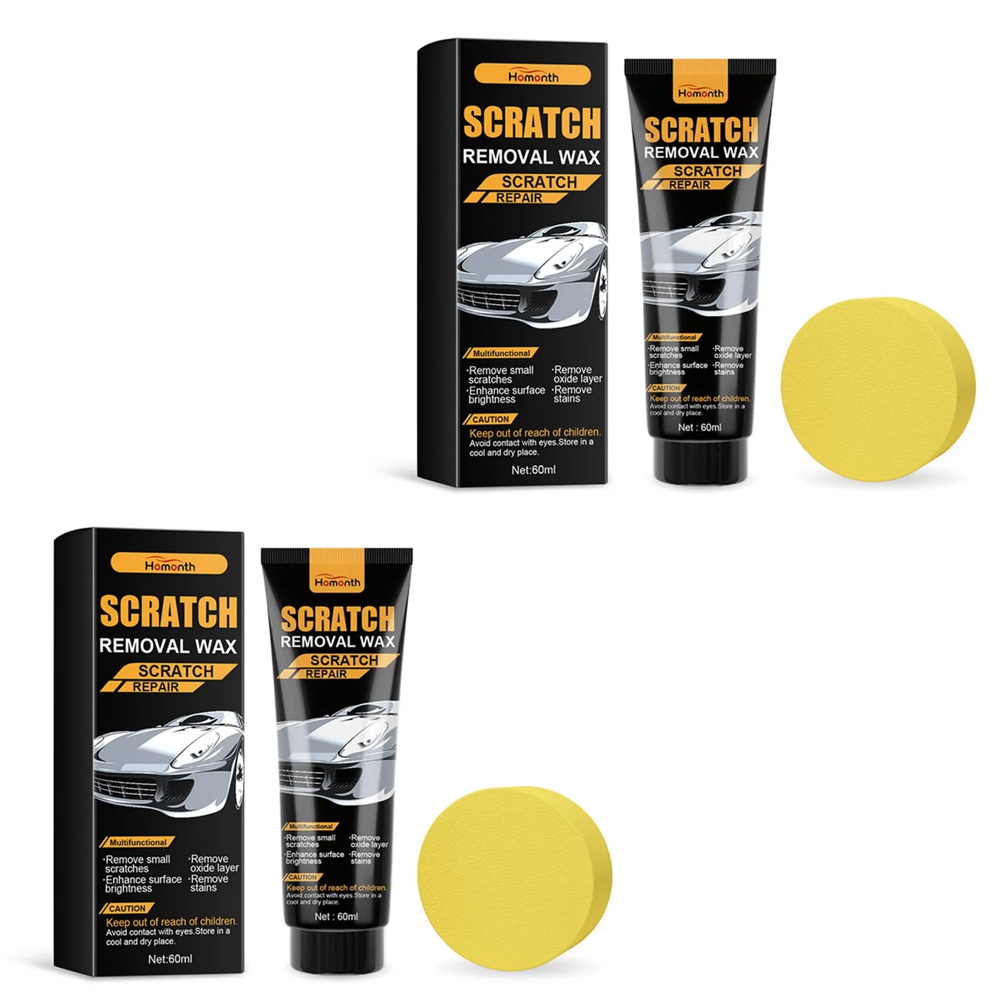 Car Scratch Repair Wax Scratch Remover Multipurpose Waterproof Lasting Long Lasting Deep Scratches Car Scratch Remover For Car Peaceful Pleasures Health and Wellness 2pcs